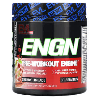 EVLution Nutrition, ENGN, Pre-Workout Engine, Cherry Limeade, 264 g (9,3 oz.)