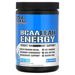 EVLution Nutrition, BCAA Lean Energy, Blue Raz, 10.69 oz (303 g)