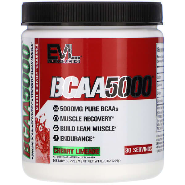 EVLution Nutrition, BCAA5000、チェリーライムエード、249g（8.78オンス）