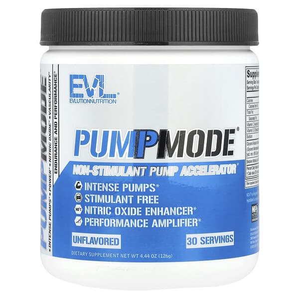 PumpMode®, Non-Stimulant Pump Accelerator, Unflavored, 4.44 oz (126 g)