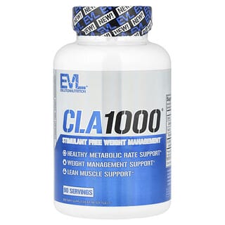 EVLution Nutrition, CLA1000®, Stimulant Free Weight Management, 1,000 mg, 90 Softgels