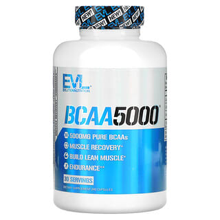 EVLution Nutrition, BCAA5000, 240 Cápsulas