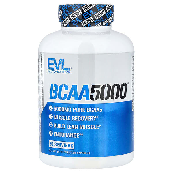 EVLution Nutrition, BCAA5000®, 240 Capsules