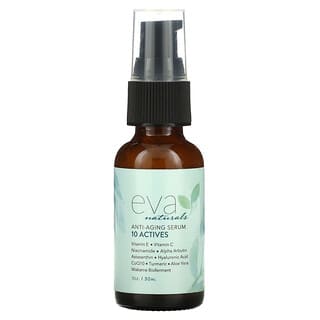 Eva Naturals, مصل مضاد لعلامات الشيخوخة ، 10 مواد فعالة ، 1 أونصة (30 مل)
