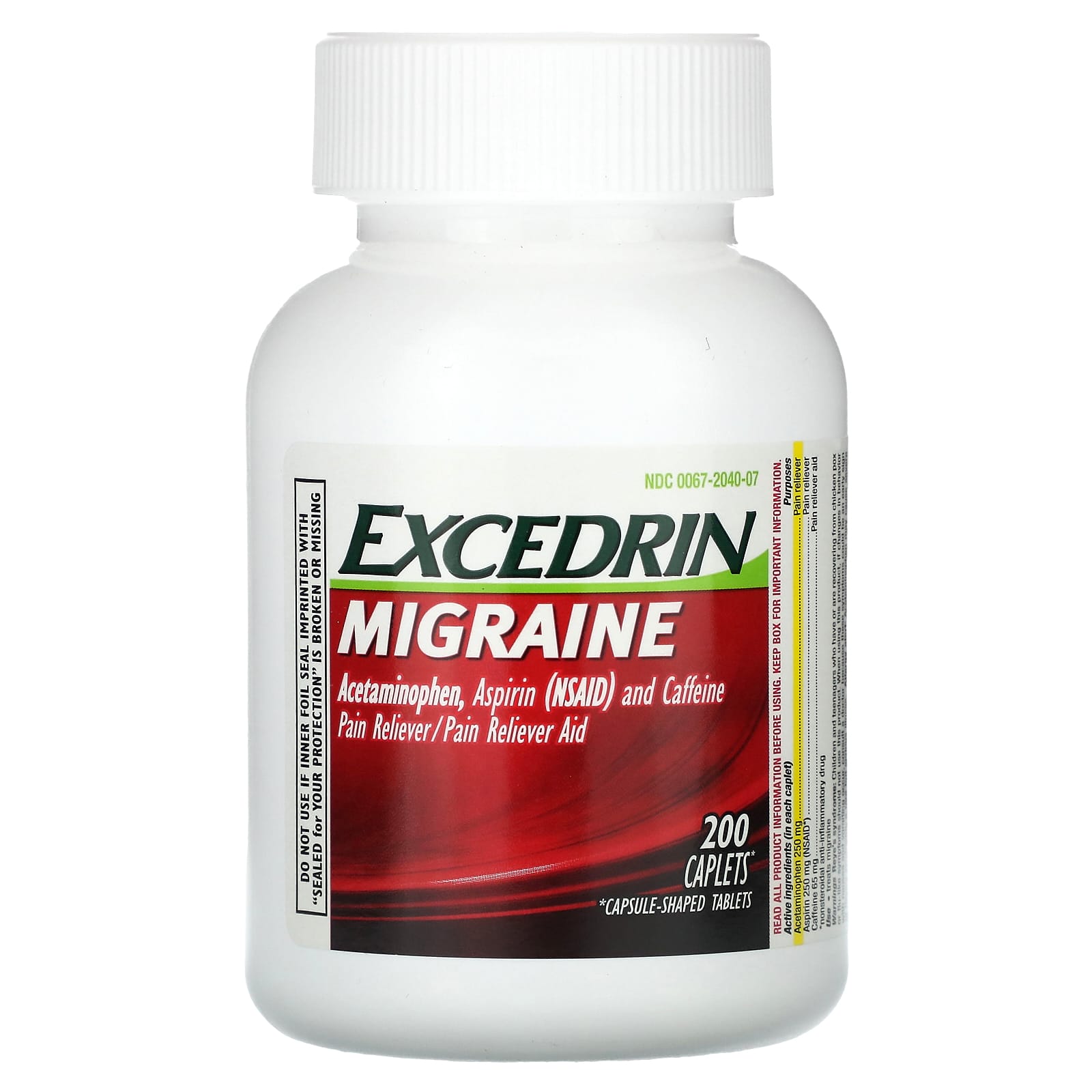 Excedrin, Migraine, 200 Caplets