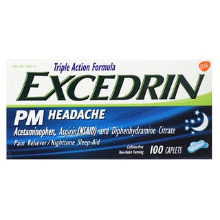 Excedrin, PM maux de tête, 100 comprimés