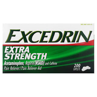 Excedrin, Força Extra, 200 Cápsulas