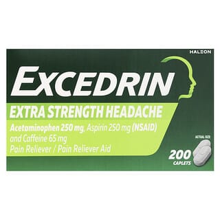 Excedrin, Concentración extra para el dolor de cabeza, 200 comprimidos oblongos