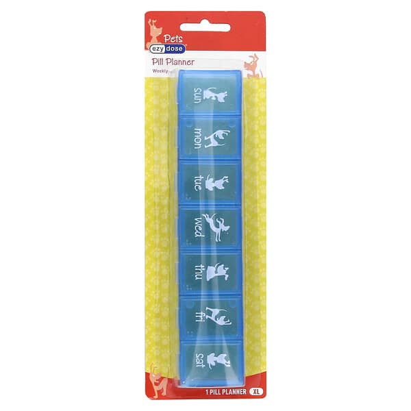 Ezy Dose, Haiwan Peliharaan, Perancang Pil Mingguan, Anjing, XL, 1 Kiraan