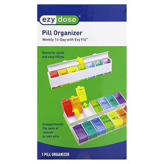 Ezy Dose, Weekly 14-Day with Ezy Fill Pill Organizer, 1 Count