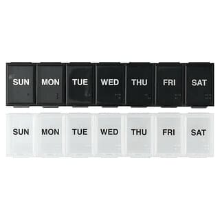 Ezy Dose, Weekly with Rounded Base, Pill Organizer, Large, 2 Count