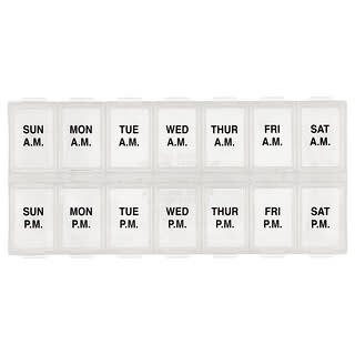Ezy Dose, Weekly AM/PM Pill Reminder, Natural, 1 Count