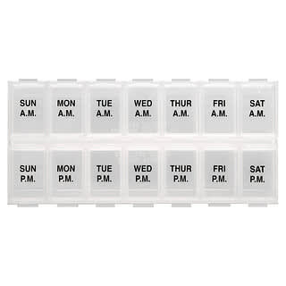 Ezy Dose, Weekly AM/PM Pill Reminder, wöchentliche Pillenerinnerung morgens und abends, natürlich, 1 Stück