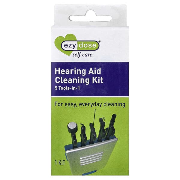 Ezy Dose, Self-Care, Kit de nettoyage pour aides auditives, 1 kit