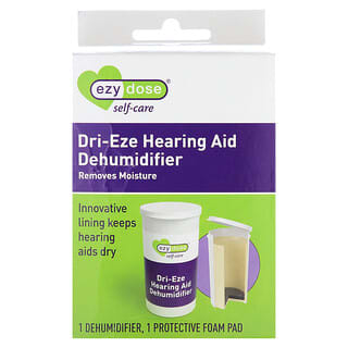 Ezy Dose, Self-Care, Dri-Eze Hearing Aid Dehumidifier Kit, Luftentfeuchter-Set für Hörgeräte, 2-teiliges Set