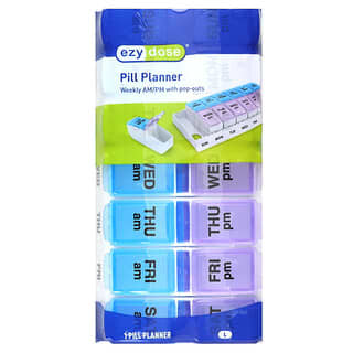 Ezy Dose, Weekly AM/PM with Pop-Outs Pill Planner, Large, 1 Count