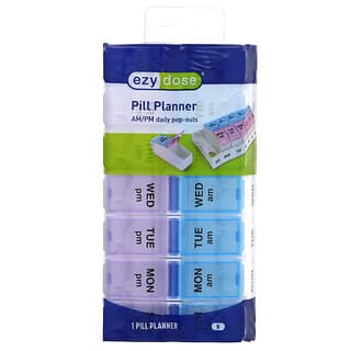 Ezy Dose, Weekly AM/PM Daily Pop-Outs Pill Planner, Small, 1 Count