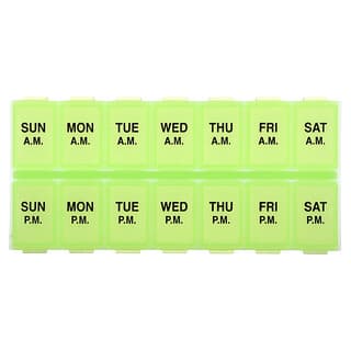 Ezy Dose, Weekly AM/PM with Rounded Base Pill Planner, Medium, 1 Count