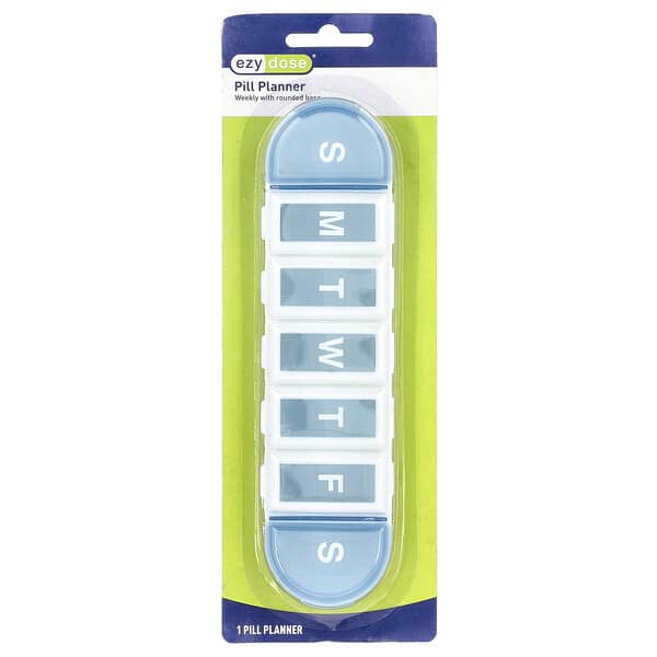 Ezy Dose, Pill Planner, Weekly with Rounded, 1 Pill Planner