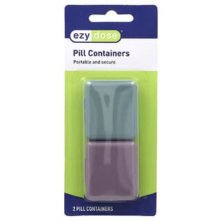 Ezy Dose, Portable Pill Containers, 2 Count