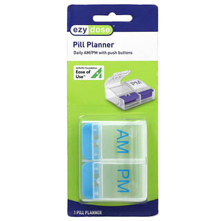 Ezy Dose, Daily AM/PM with Push Buttons Pill Planner, 1 Count