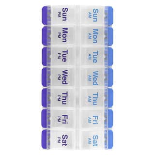 Ezy Dose, Cotygodniowe planowanie leków AM/PM z przyciskami, rozmiar XL, 1 licznik