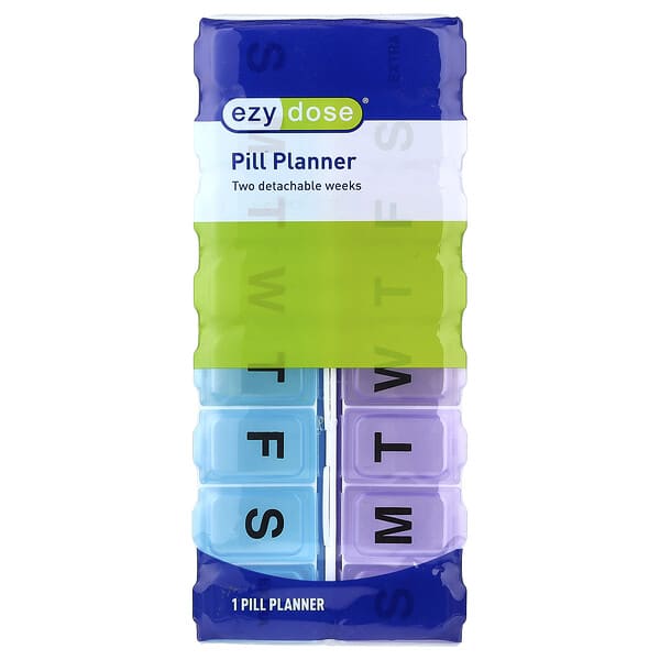 Ezy Dose, Planificador de pastillas desmontable para dos semanas, 1 unidad