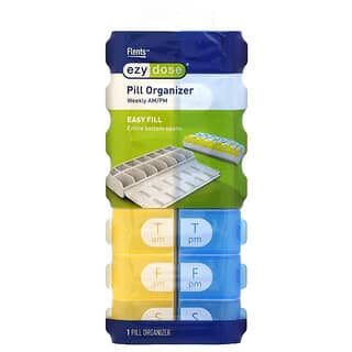 Ezy Dose, Weekly Easy Fill AM/PM Pill Organiser, morgens und abends, 1 Stück