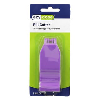 Ezy Dose, Pill Cutter, With Three Storage Compartments, Purple, 1 Count