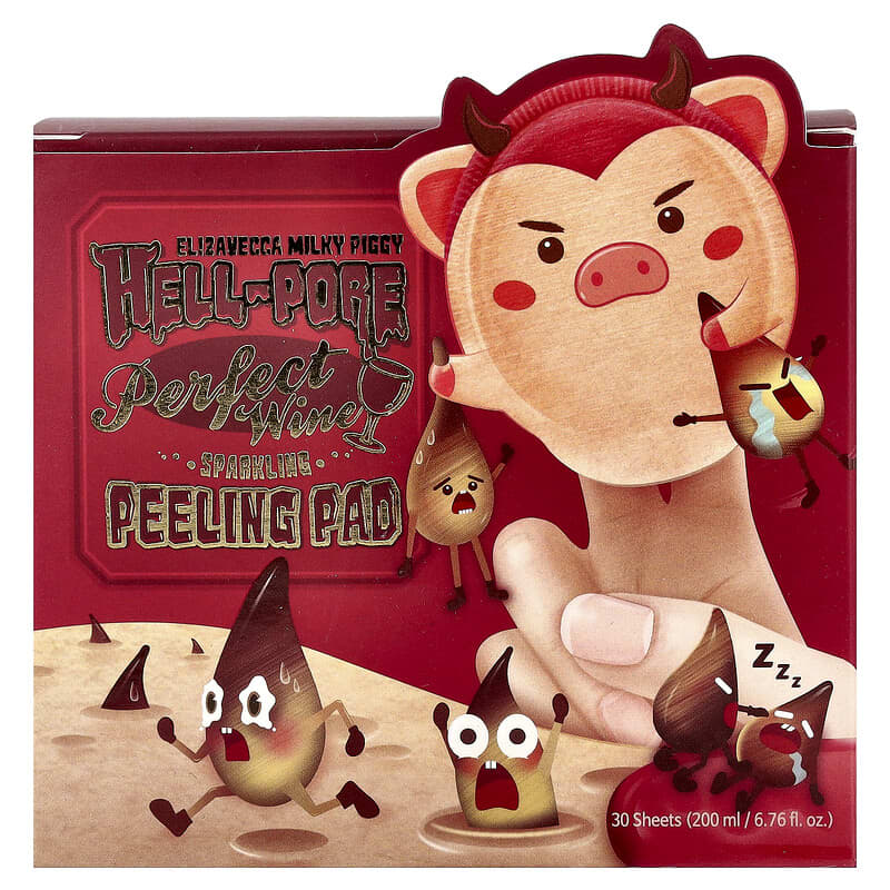 Milky Piggy, Hell-Pore, Perfect Wine Sparkling Peeling Pad , 30
