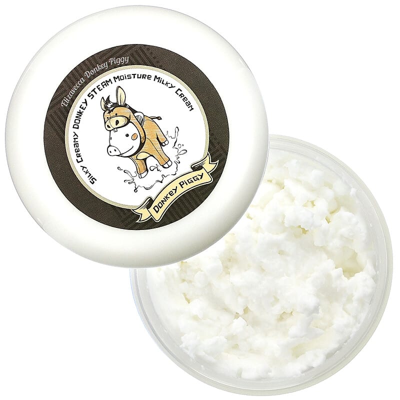 Donkey Piggy, Silky Creamy Donkey Steam, Moisture Milky Cream, 3.53 oz (100  g)