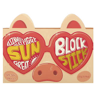 Elizavecca, Milky Piggy, Sun Great Block Stick, солнцезащитный стик, SPF 50+ PA +++, 22 г (0,78 унции)