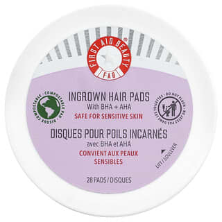 First Aid Beauty, Ingrown Hair Pads With BHA + AHA, 28 Pads