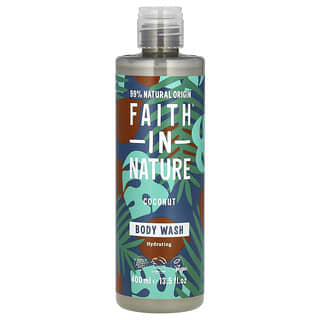 Faith in Nature, 沐浴露&泡泡浴，椰子，13.5 液体盎司（400 毫升）