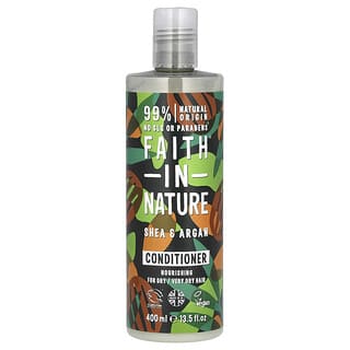 Faith in Nature, Après-shampooing, Pour cheveux secs/très secs, Karité et argan, 400 ml