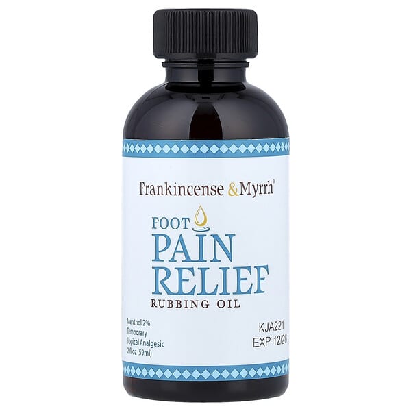 Frankincense & Myrrh, 발 통증 완화 마찰 오일, 59ml(2fl oz)