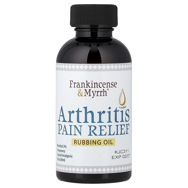 Frankincense & Myrrh, 관절염 통증 완화 마찰 오일, 59ml(2fl oz)