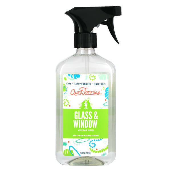 Aunt Fannie's, Glass & Window Vinegar Wash, 16.9 fl oz (500 ml)
