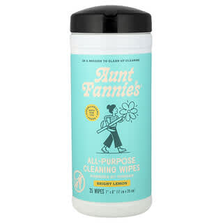 Aunt Fannie's, Lingettes nettoyantes tout usage, Citron brillant, 35 lingettes
