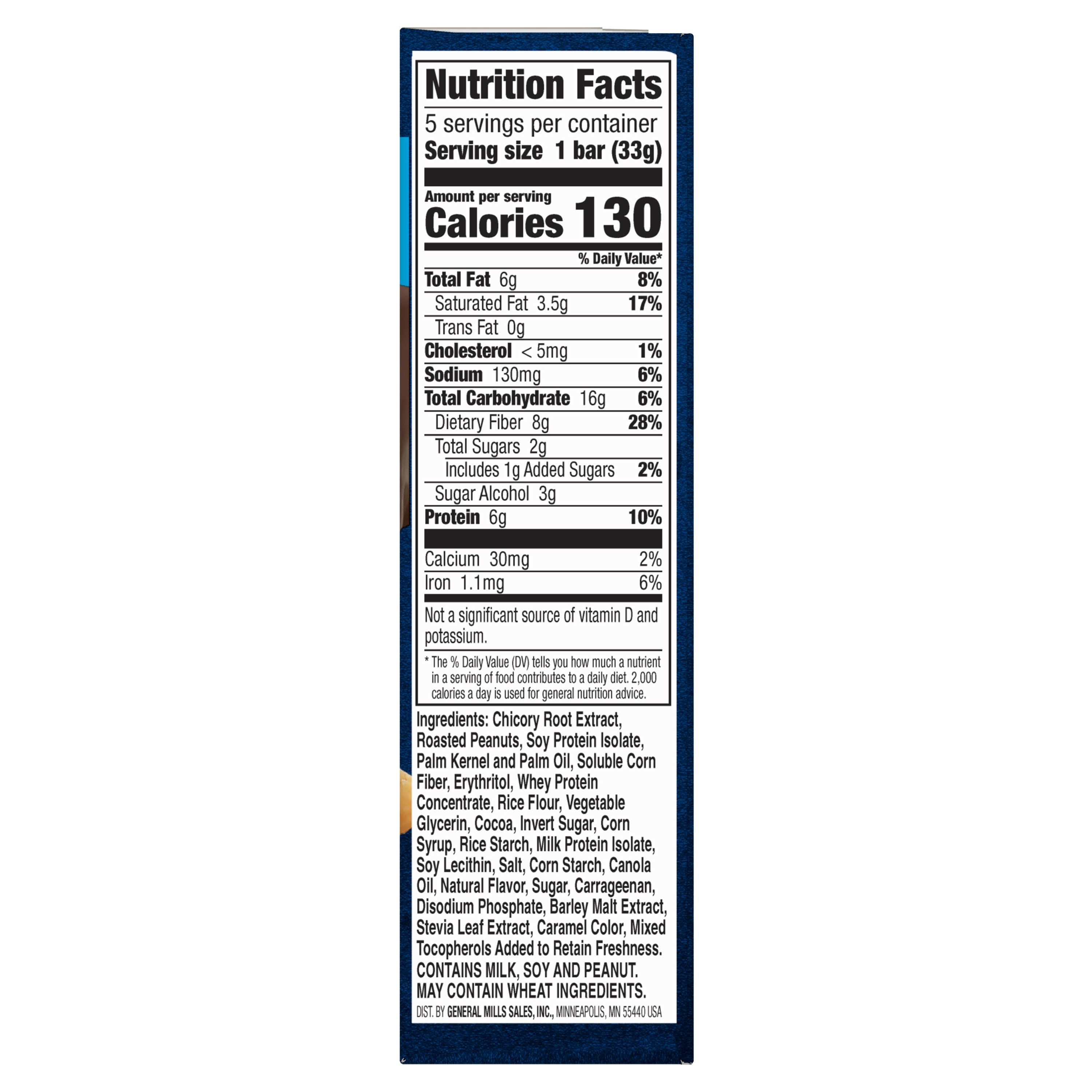 Fiber One, Protein Chewy Bars, Caramel Nut, 5 Bars, 1.17 oz (33 g) Each