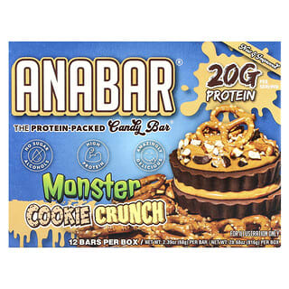 The Anabar, The Protein-Packed Candy Bar®, Monster Cookie Crunch, 12 Bars, 2.39 oz (68 g) Each