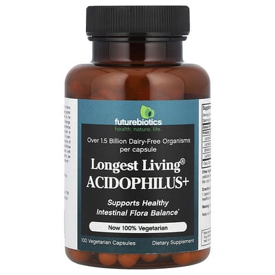 Futurebiotics, Long-Lasting Lactobacillus Capsules+, 100 Vegetarian Capsules