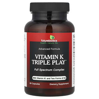 Futurebiotics, Vitamina K Triple Play™, 60 cápsulas