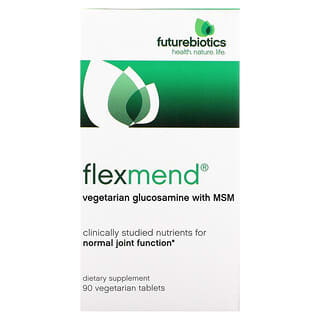 FutureBiotics, FlexMend（フレックスメンド）、MSM配合ベジタリアングルコサミン、植物性タブレット90粒