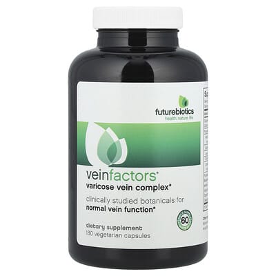 Futurebiotics, VeinFactors®, Spider Vein Relief Complex, 180 Vegetarian Capsules