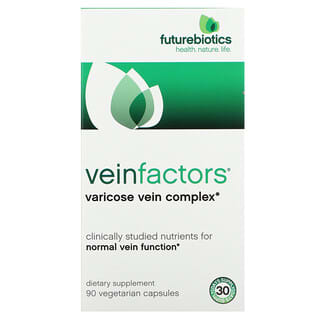 Futurebiotics, VeinFactors 靜脈蛛網紋緩解複合素食膠囊，90 粒裝