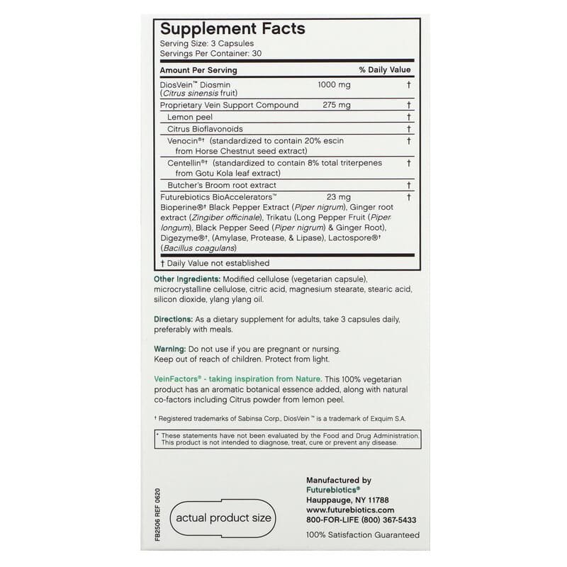 VeinFactors, Varicose Vein Complex, 90 Vegetarian Capsules