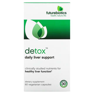 FutureBiotics, Detox, Soporte diario para el hígado , 60 cápsulas vegetales