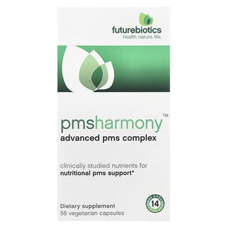 Futurebiotics, PMSHarmony, Complejo avanzado para el síndrome premenstrual, 56 cápsulas vegetales