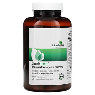 فيوتشربيوتيكس‏, Thinkfast، تعزيز أداء الدماغ + الذاكرة، 120 كبسولة نباتية